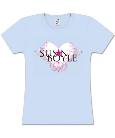 Susan Boyle Heart Fleur Grey Missy T-Shirt $6.14 Shirts