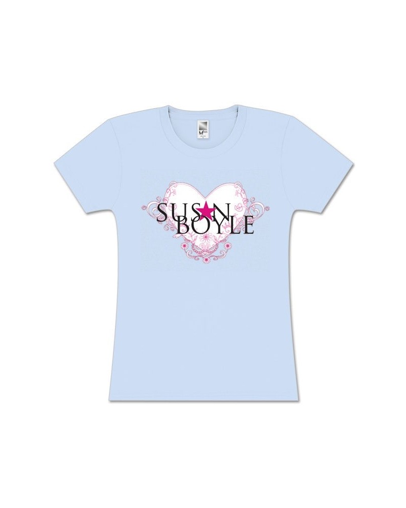 Susan Boyle Heart Fleur Grey Missy T-Shirt $6.14 Shirts