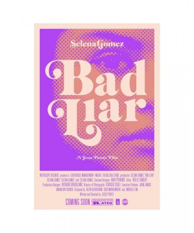 Selena Gomez Bad Liar Movie Poster - Purple $4.47 Decor