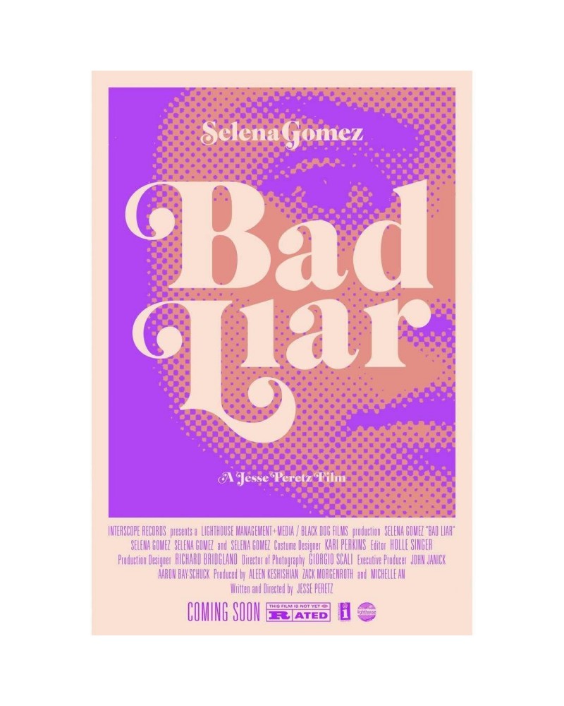 Selena Gomez Bad Liar Movie Poster - Purple $4.47 Decor