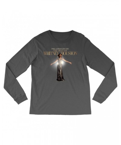 Whitney Houston Long Sleeve Shirt | I Will Always Love You Single Album Cover Shirt $8.57 Shirts