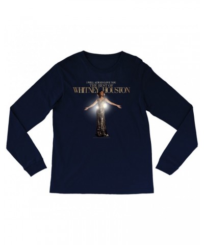 Whitney Houston Long Sleeve Shirt | I Will Always Love You Single Album Cover Shirt $8.57 Shirts