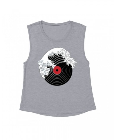 Music Life Muscle Tank | Vinyl Great Wave Tank Top $8.60 Shirts