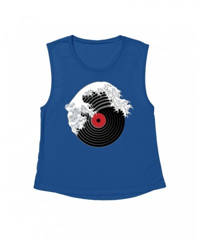 Music Life Muscle Tank | Vinyl Great Wave Tank Top $8.60 Shirts