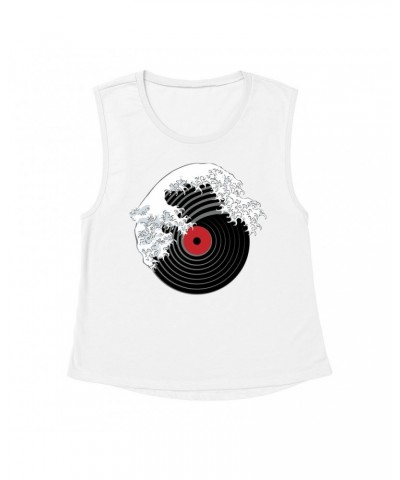 Music Life Muscle Tank | Vinyl Great Wave Tank Top $8.60 Shirts