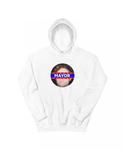 Eddie Island Hoodie - Mayor Button $14.45 Sweatshirts