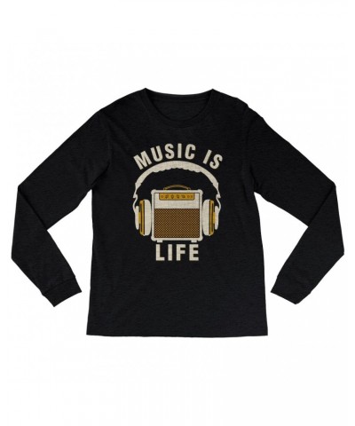 Music Life Heather Long Sleeve Shirt | Music Amps Life Shirt $3.07 Shirts