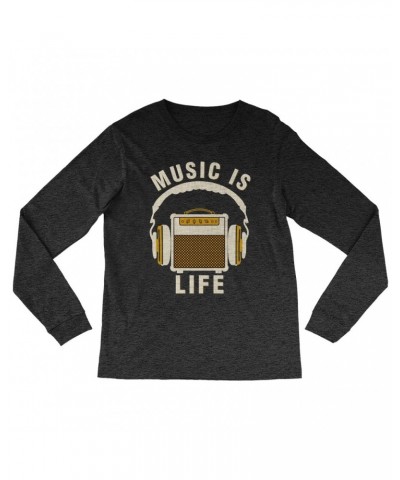 Music Life Heather Long Sleeve Shirt | Music Amps Life Shirt $3.07 Shirts