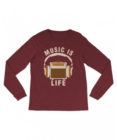 Music Life Heather Long Sleeve Shirt | Music Amps Life Shirt $3.07 Shirts