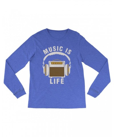 Music Life Heather Long Sleeve Shirt | Music Amps Life Shirt $3.07 Shirts