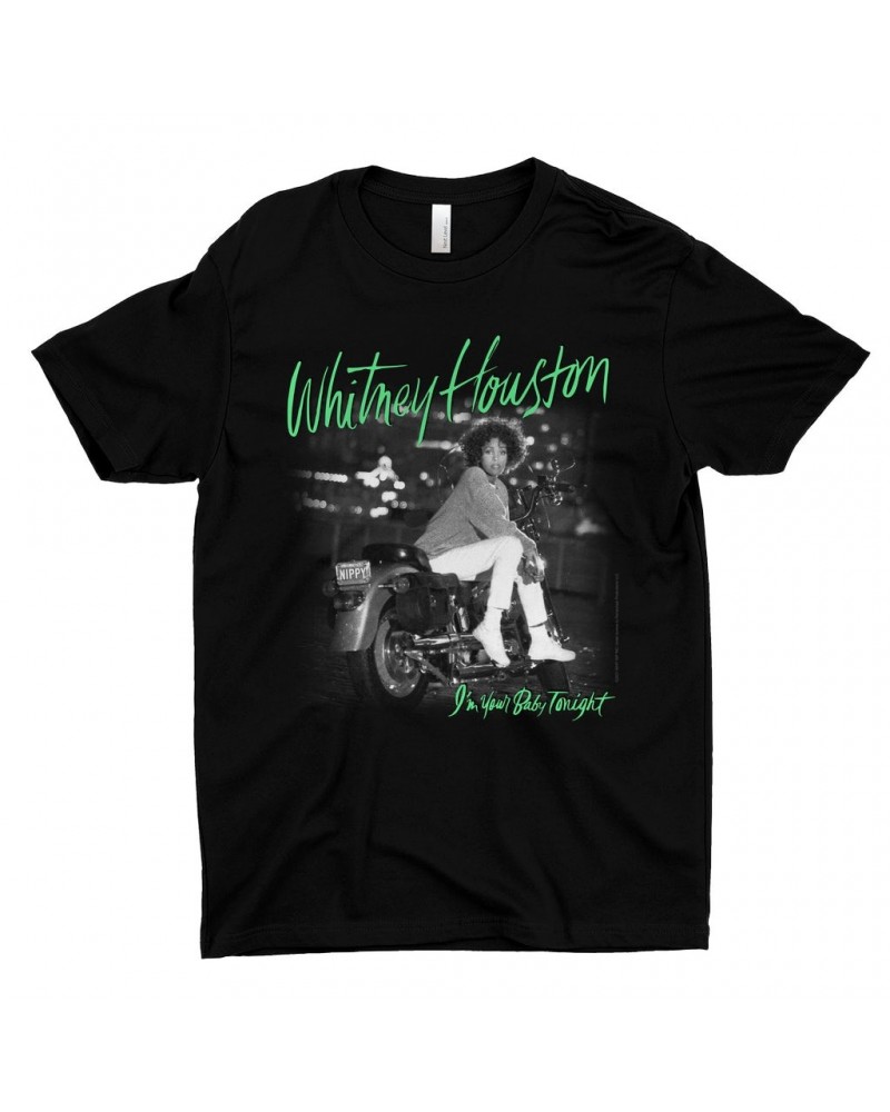 Whitney Houston T-Shirt | I'm Your Baby Tonight Album Cover Green Design Shirt $5.52 Shirts