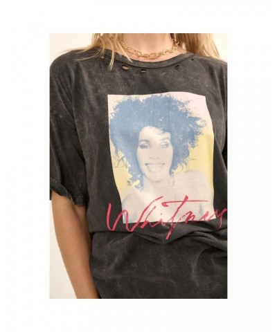 Whitney Houston Portrait Vintage Wash T-shirt $5.78 Shirts