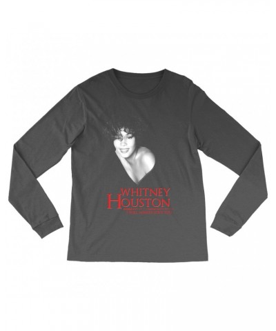 Whitney Houston Long Sleeve Shirt | I Will Always Love You Logo And Photo Shirt $7.21 Shirts