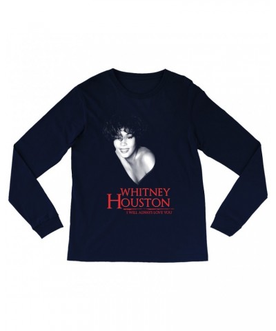 Whitney Houston Long Sleeve Shirt | I Will Always Love You Logo And Photo Shirt $7.21 Shirts