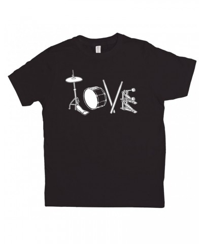 Music Life Kids T-shirt | Drum Love Kids Tee $6.74 Kids