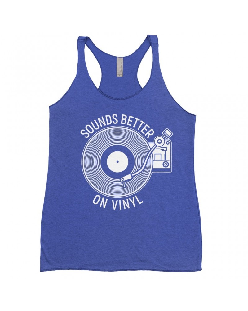 Music Life Colorful Racerback Tank | Vinyl Sounds Better Tank Top $5.75 Shirts