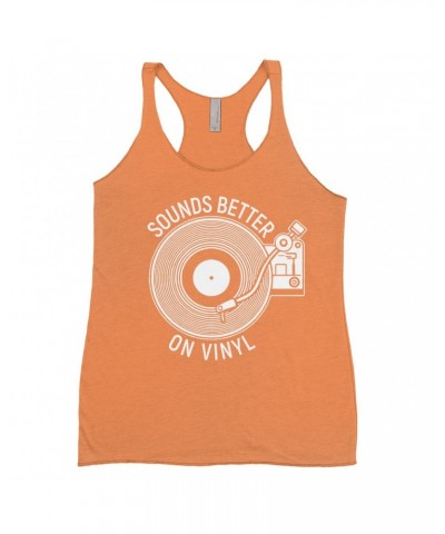 Music Life Colorful Racerback Tank | Vinyl Sounds Better Tank Top $5.75 Shirts