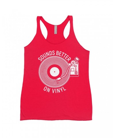 Music Life Colorful Racerback Tank | Vinyl Sounds Better Tank Top $5.75 Shirts