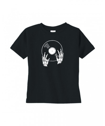 Music Life Toddler T-shirt | Skeletons Spin Vinyl Too Toddler Tee $7.64 Shirts