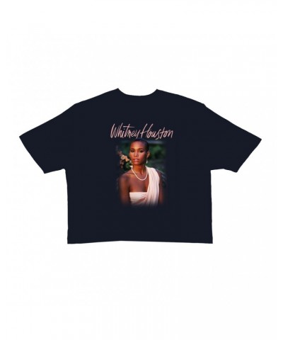 Whitney Houston Ladies' Crop Tee | 1985 Album Cover Design Crop T-shirt $6.00 Shirts