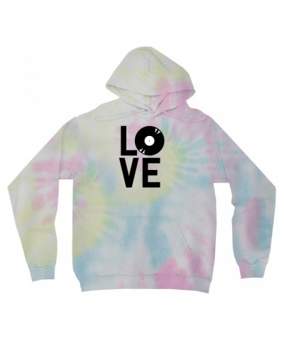 Music Life Tie Dye Hoodie | Love Is Vinyl Hoodie $5.85 Sweatshirts