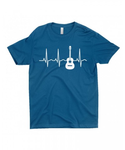 Music Life T-Shirt | Acoustic Guitar Heartbeat Shirt $8.39 Shirts