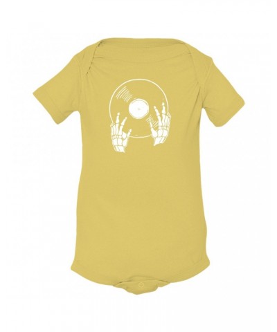 Music Life Baby Onesie | Skeletons Spin Vinyl Too Onesie $8.81 Kids