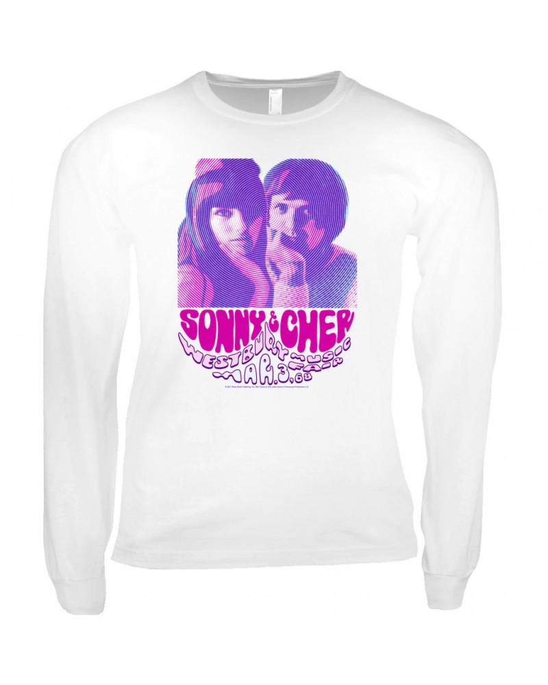 Sonny & Cher Long Sleeve Shirt | Westbury Music Fair Psychedelic Flyer Shirt $5.24 Shirts