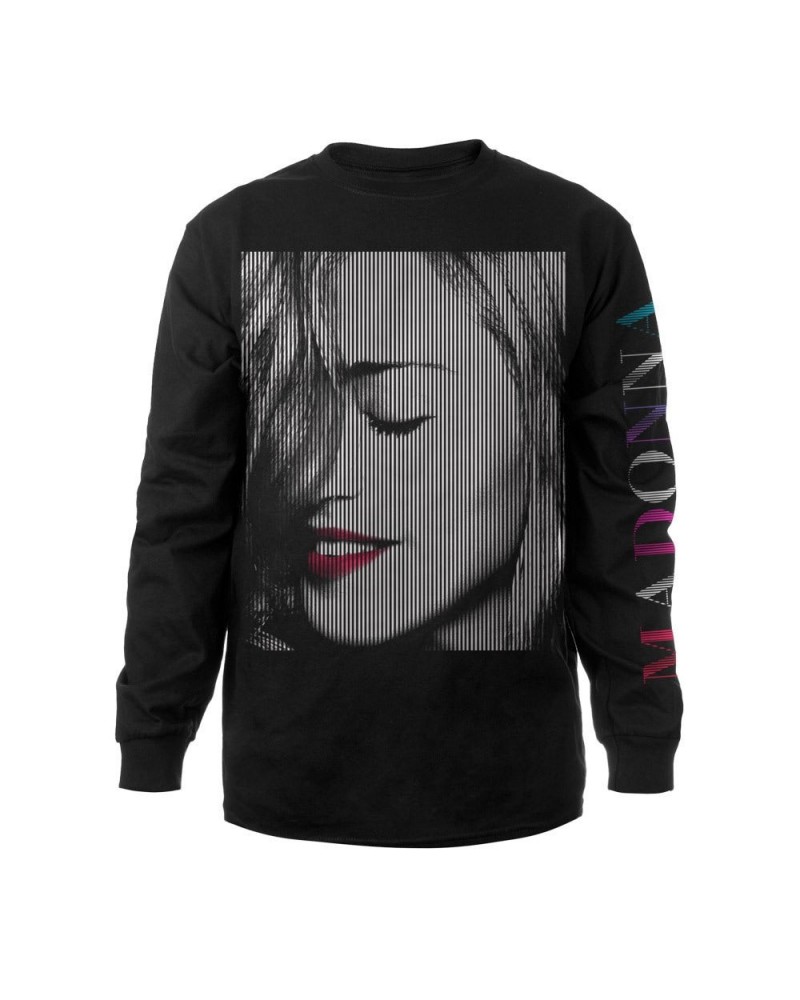 Madonna Red Lips Long Sleeve Shirt $12.42 Shirts