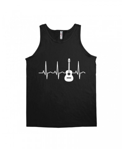 Music Life Unisex Tank Top | Acoustic Guitar Heartbeat Shirt $7.01 Shirts