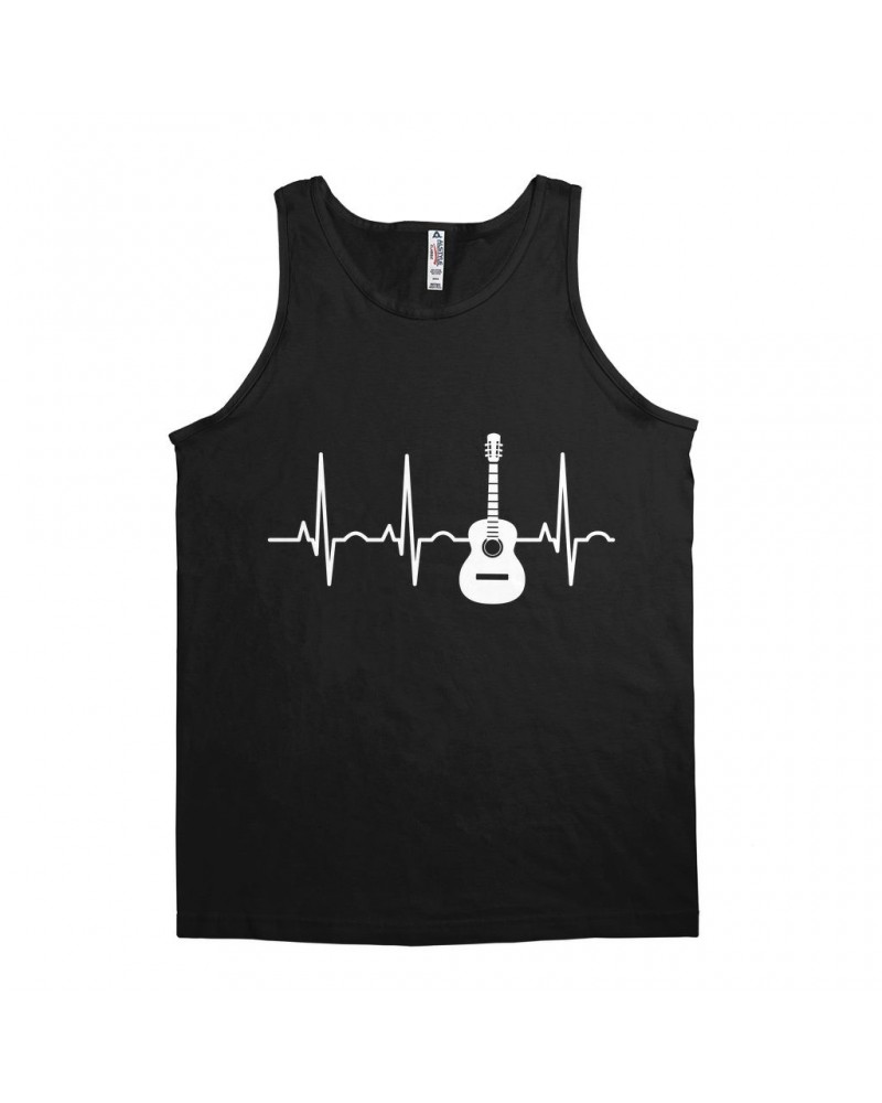 Music Life Unisex Tank Top | Acoustic Guitar Heartbeat Shirt $7.01 Shirts