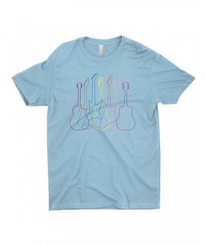 Music Life T-Shirt | Spectrum Guitar Shapes Shirt $4.31 Shirts