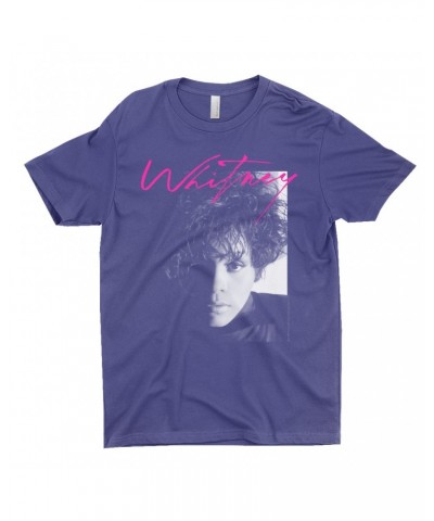 Whitney Houston T-Shirt | Dramatic Lighting Photo And Pink Signature Image Shirt $8.96 Shirts