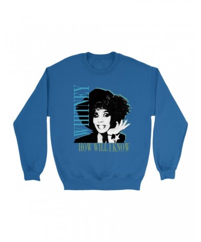 Whitney Houston Sweatshirt | How Will I Know Negative Design Sweatshirt $8.79 Sweatshirts