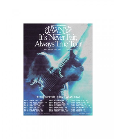 JAWNY Tour 23 Poster $8.69 Decor