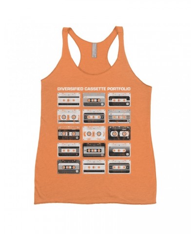 Music Life Ladies' Tank Top | Diversified Cassette Portfolio Shirt $11.28 Shirts