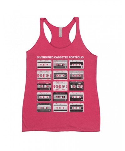 Music Life Ladies' Tank Top | Diversified Cassette Portfolio Shirt $11.28 Shirts