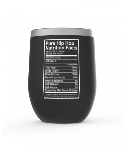 Music Life Wine Tumbler | Hip Hop Nutrition Facts Stemless Wine $7.40 Drinkware