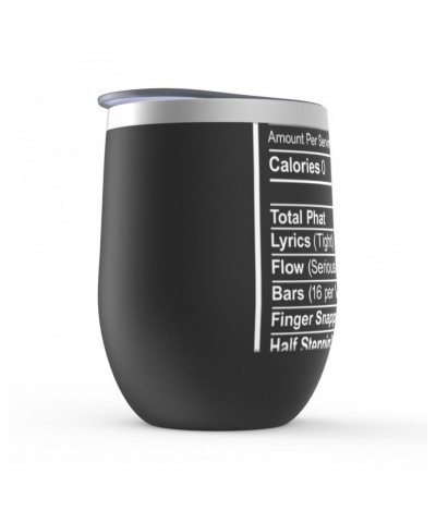 Music Life Wine Tumbler | Hip Hop Nutrition Facts Stemless Wine $7.40 Drinkware