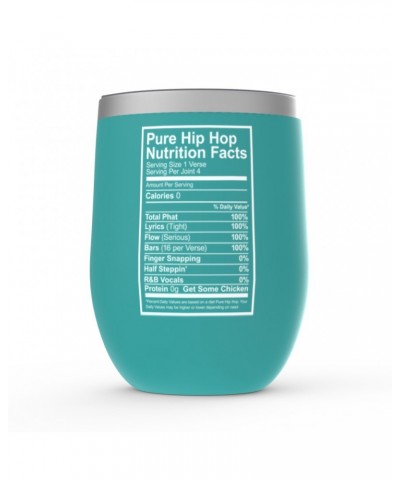 Music Life Wine Tumbler | Hip Hop Nutrition Facts Stemless Wine $7.40 Drinkware