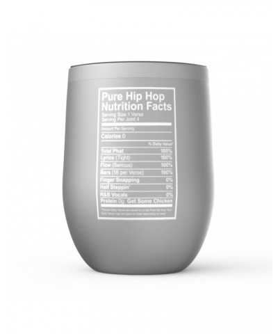 Music Life Wine Tumbler | Hip Hop Nutrition Facts Stemless Wine $7.40 Drinkware