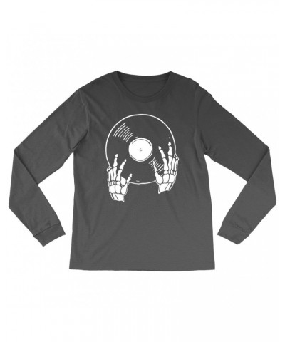 Music Life Long Sleeve Shirt | Skeletons Spin Vinyl Too Shirt $4.89 Shirts