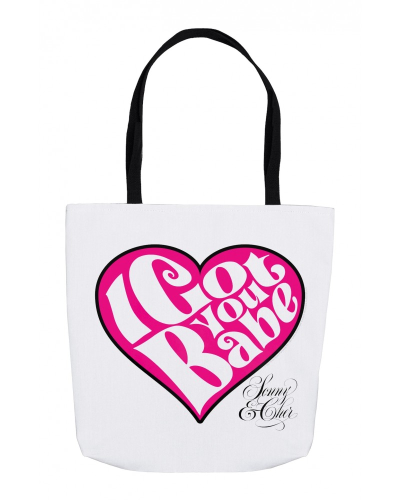 Sonny & Cher Tote Bag | I Got You Babe Heart And Logo Bag $11.30 Bags