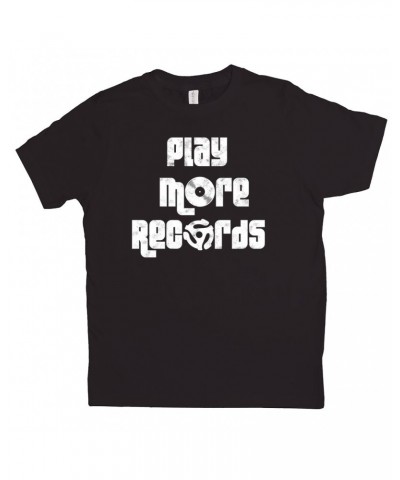 Music Life Kids T-shirt | Play More Records Kids Tee $6.45 Kids